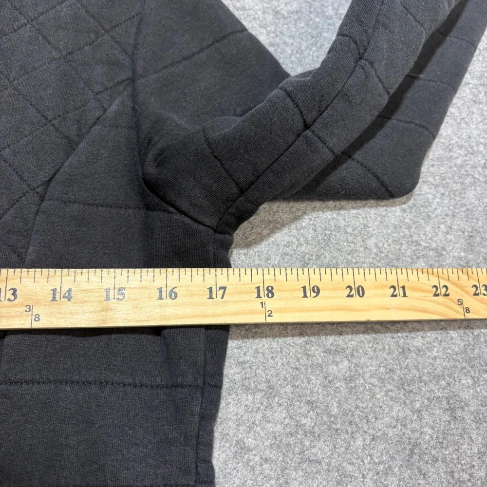 The North Face Womens Black Quilted Full Zip Jacket Faux Fur Collar Size M